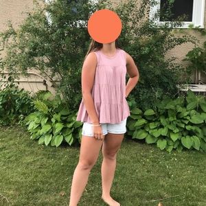 mauve pink tank top